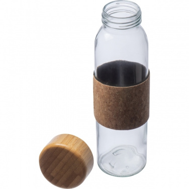 Logo trade promotional giveaways picture of: Glass bottle SKOPJE 500 ml